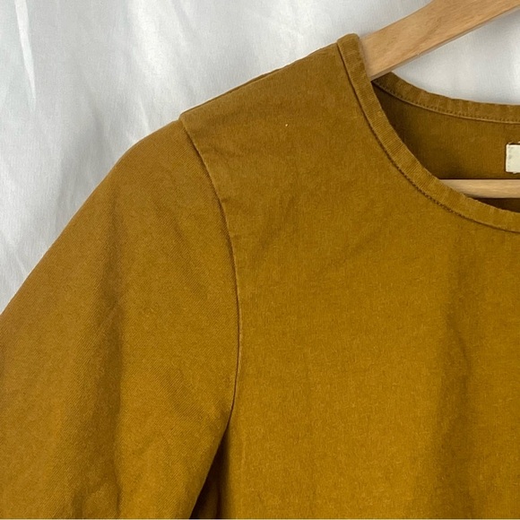 Madewell Mustard Brown Chic Short Sleeve Puff Sleeve Top Size Small - Picture 6 of 16